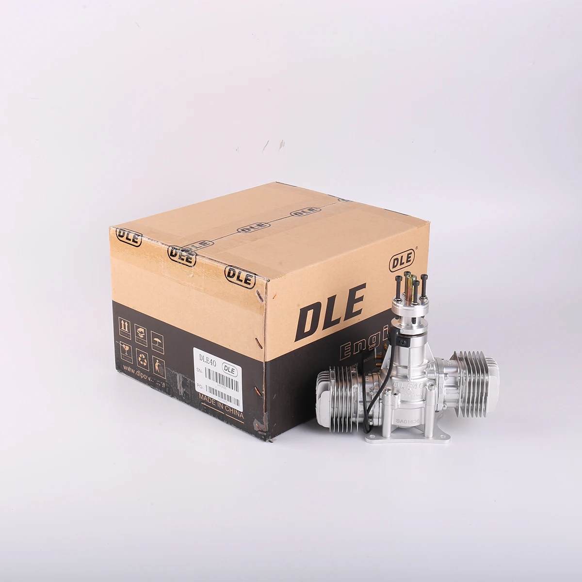 DLE New Original DLE 40CC Gasoline Petrol Engine Twin Cylinder DLE40 for RC Airplane Side Exhaust Natural Wind Cold Hand Start