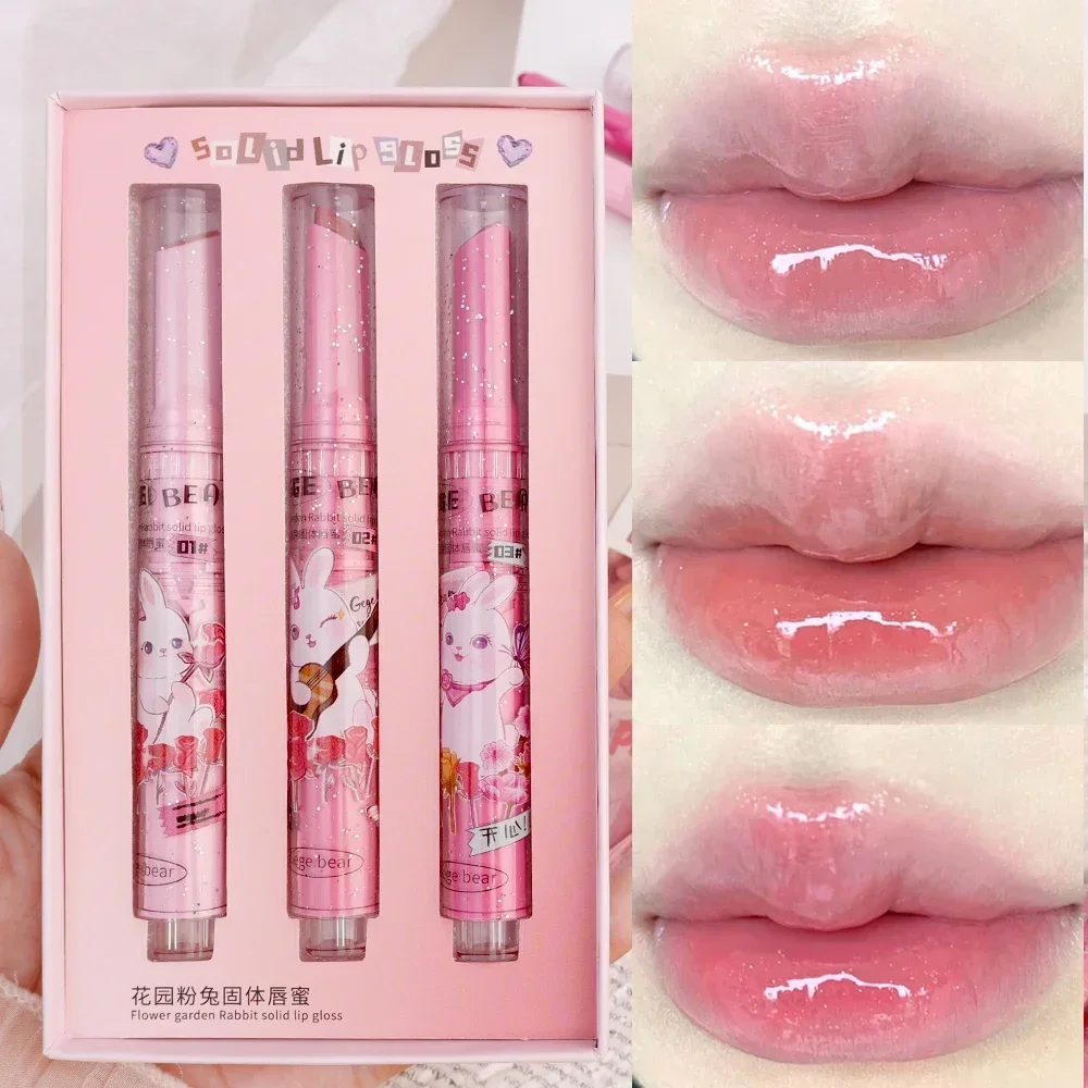 Jelly Spiegel Lippenstift Make-Up Love Shape Waterdichte Non-Stick Cup Effen Lipgloss Heldere Langdurige Hydraterende Lipsticks Pen