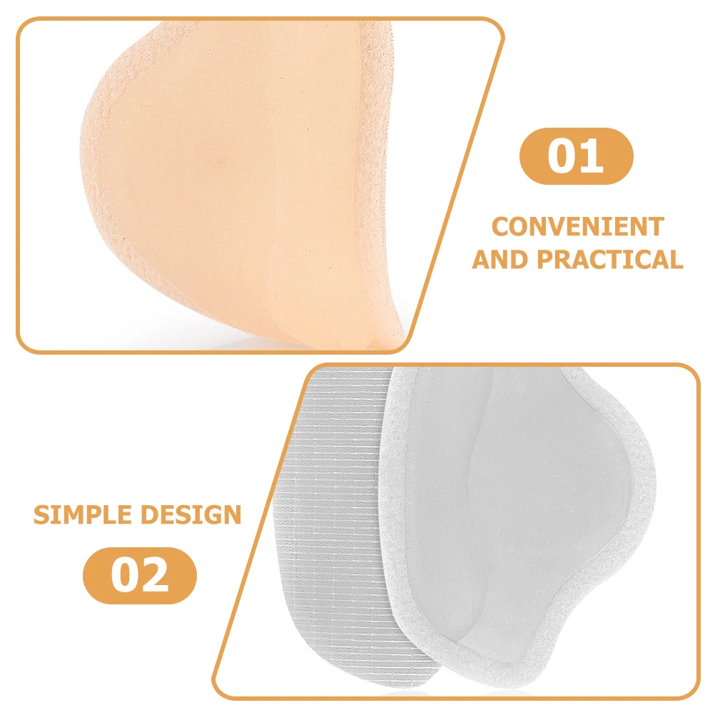 

2pcs 2 Pairs Wear-Resistant Pads Replaceable Heel Inserts Comfortable Heel Cushions For Women Soft Skin-Friendly Foot Protectors