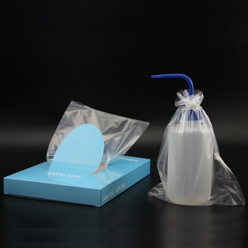 

250 pcs Tattoo Spray Bottle Bags Wash Bottle Disposable Cover Bags Clear Squeeze Bottle Bags Covers for Green Soap Bottle Tools