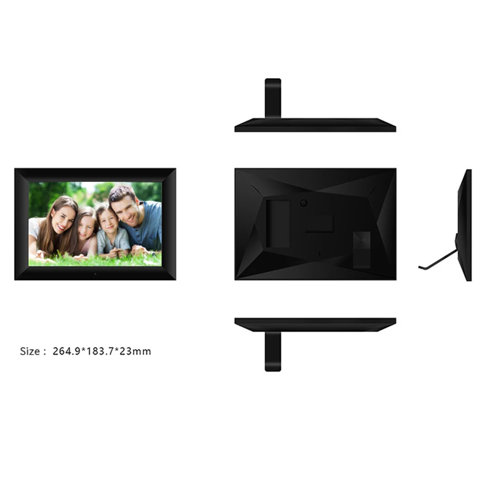 

10,1-дюймовая цифровая фоторамка Wi-Fi Smart WiFi цифровая фоторамка с 1280x800 IPS EU Plug HD сенсорный экран фоторамка