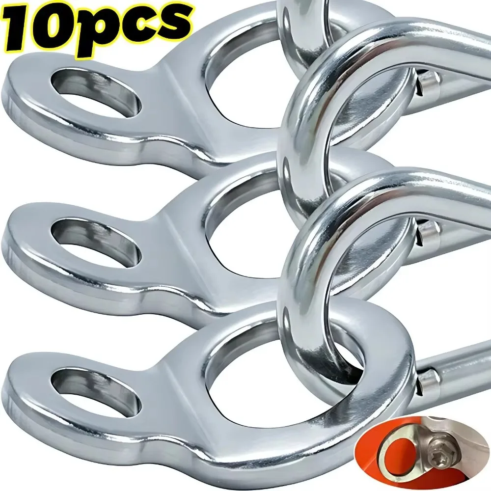 Heavy Duty Figure 8 O Ring Motorcycle Luggage Net Tie Down Cargo Bungee Fastener Helmet Clip Galvanized Rustproof Hardware Part