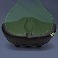 Bike Saddle Noseless Bike Seat Cushion PU Oversized Comfort Cycling Pad Seat Bicycle Seat for City, Exercise Bike, Road Bike