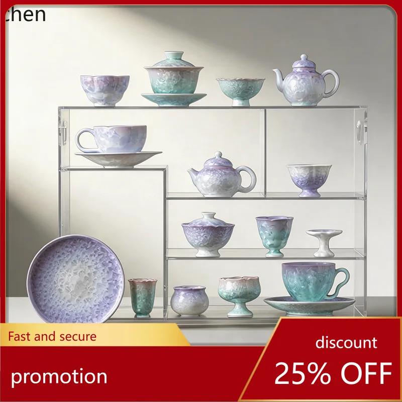 

ZML Kung Fu tea set ceramic teapot, gaiwan, master cup, tasting cup, teacup, tea stand, coffee cup