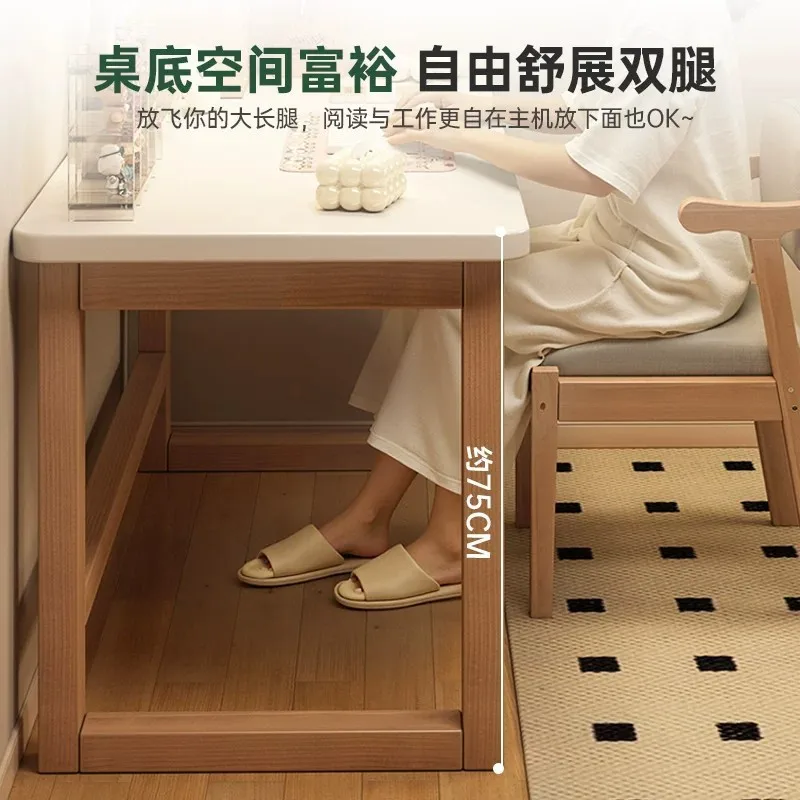 Solid wood desk, home computer desk, student study desk, book desk