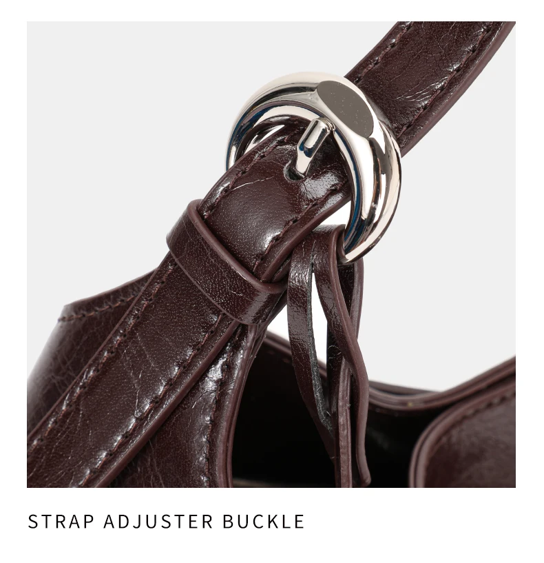 Aidrani Damen-Schultertasche aus echtem Rindsleder mit Anhänger, geräumige Crossbody-Reisetasche im Hobo-Stil – Detail 16