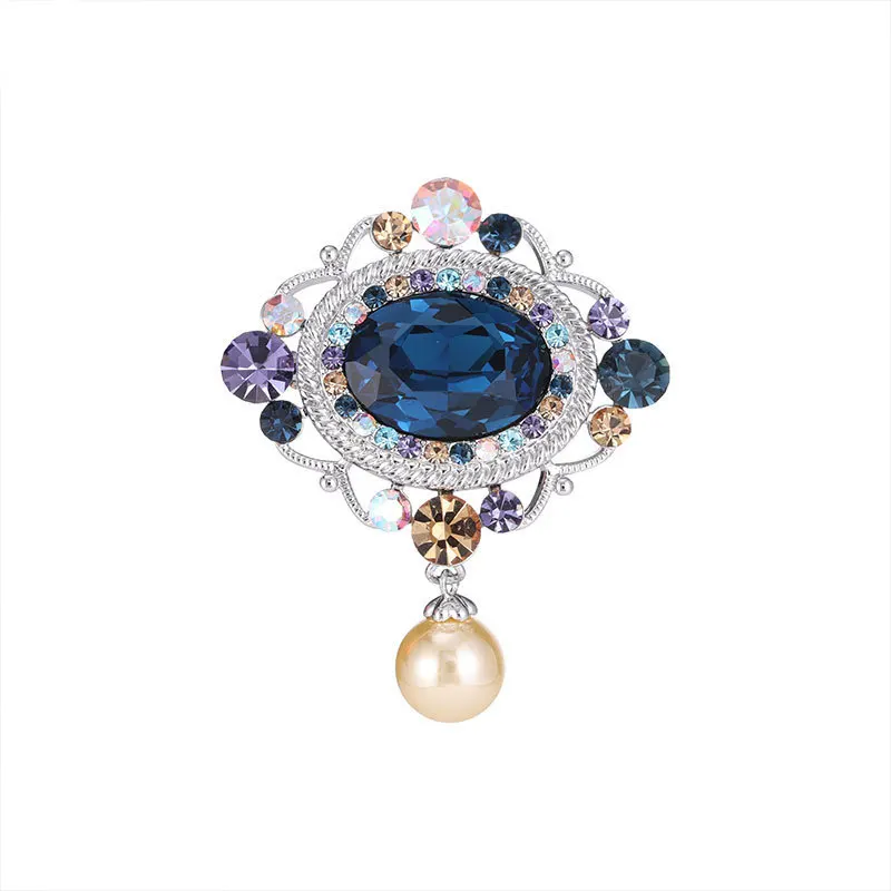 Высококачественная брошь в стиле ретро в придворном стиле, нишевая легкая роскошная модная брошь для пальто, новинка 2025 года