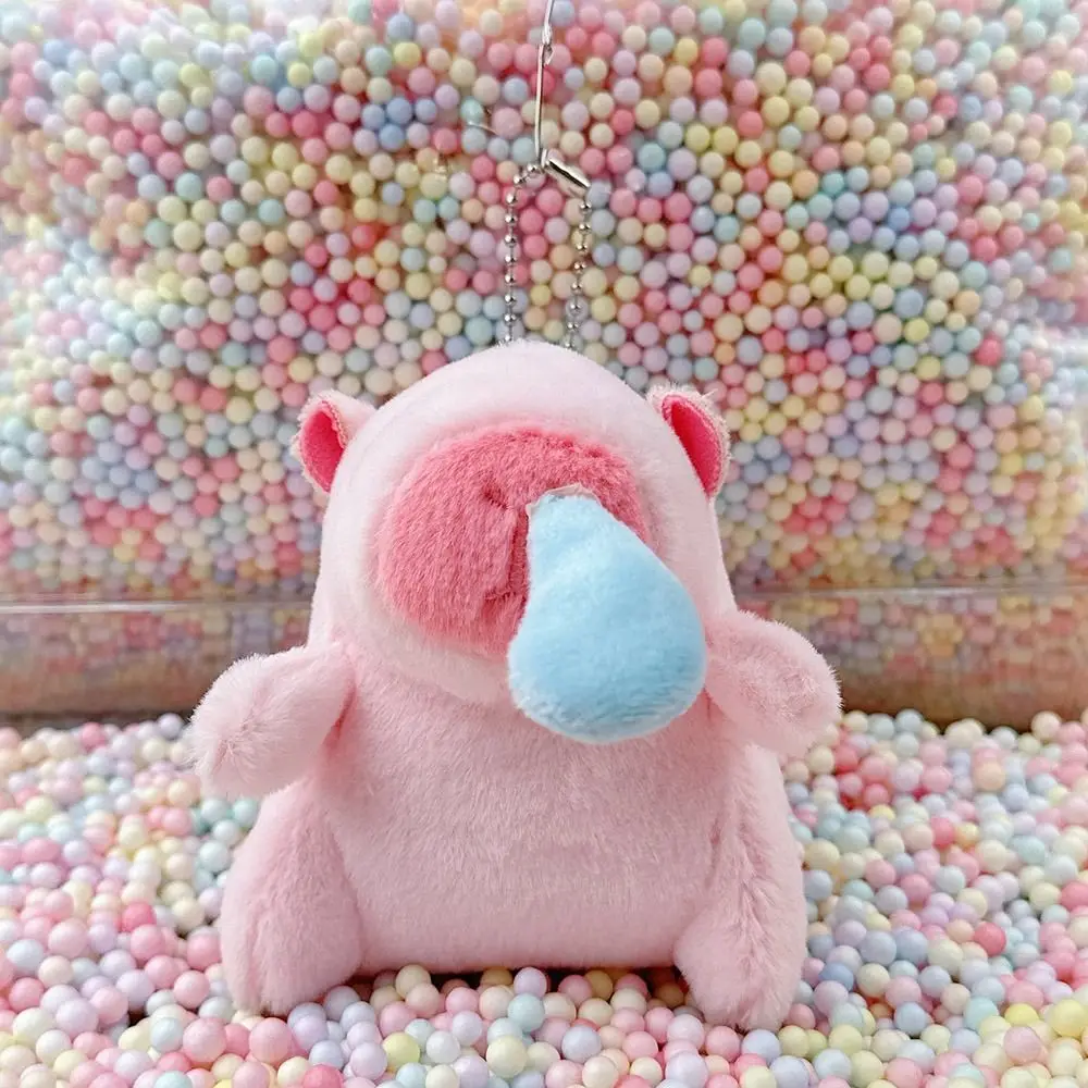 Подарочная розовая плюшевая кукла капибара, милая игрушка, аксессуары для кукол капибара, цепочка с бусинами, брелок, кулон, подарок на день рождения