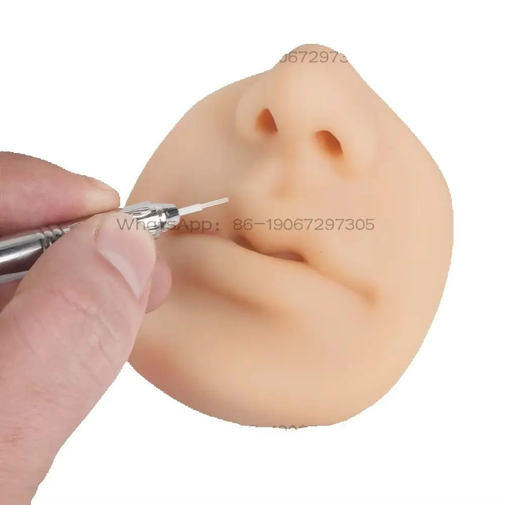 Simulation Practice Pattern Embroidery 5d 3D Silicone Elegant Smile Lip Makeup Practice Model