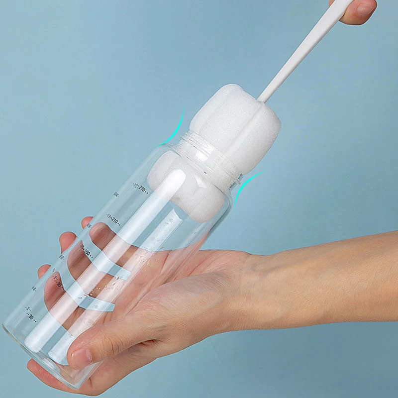 Cup Cleaning Brush Long Handle Bottle Cleaning Sponge Milk Bottle Wineglass Cups Cleaner Household Glass Coffee Mug Teapot Brush