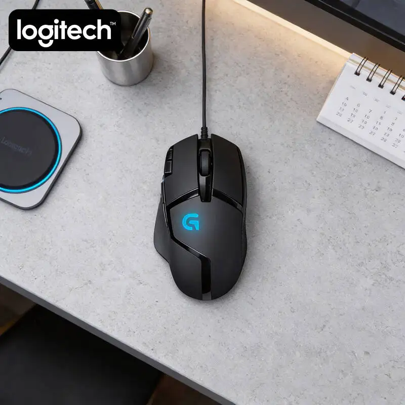 Logitech G402 Wired Gaming Mouse 500+ IPS Tracking Speed 8 Buttons Anti-Slip for Extended Competitive Gaming Sessions