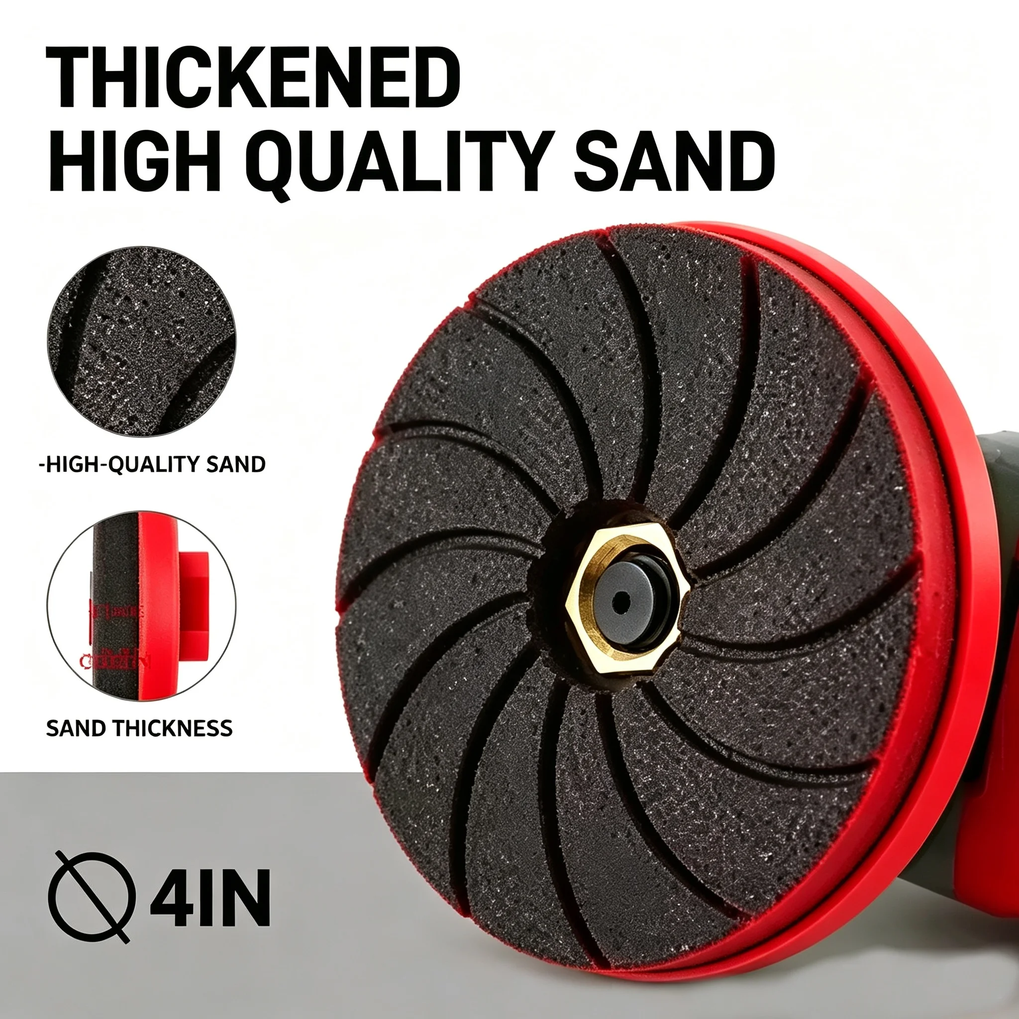 Red 80mm M10 Diamond Grinding Wheel 3Inch Multifunctional Polishing Pad Dry Wet Use For Porcelain Concrete Metal Renovation Work