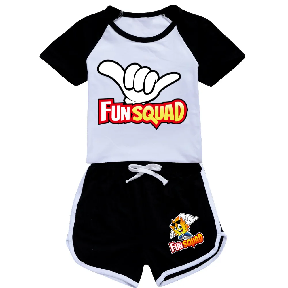 2024 Casual Baby Kids Sport Clothing Fun Squad Gaming Clothes Sets for Boys Girls Tops+pants sets Children Clothes 2-15Y Pyjamas