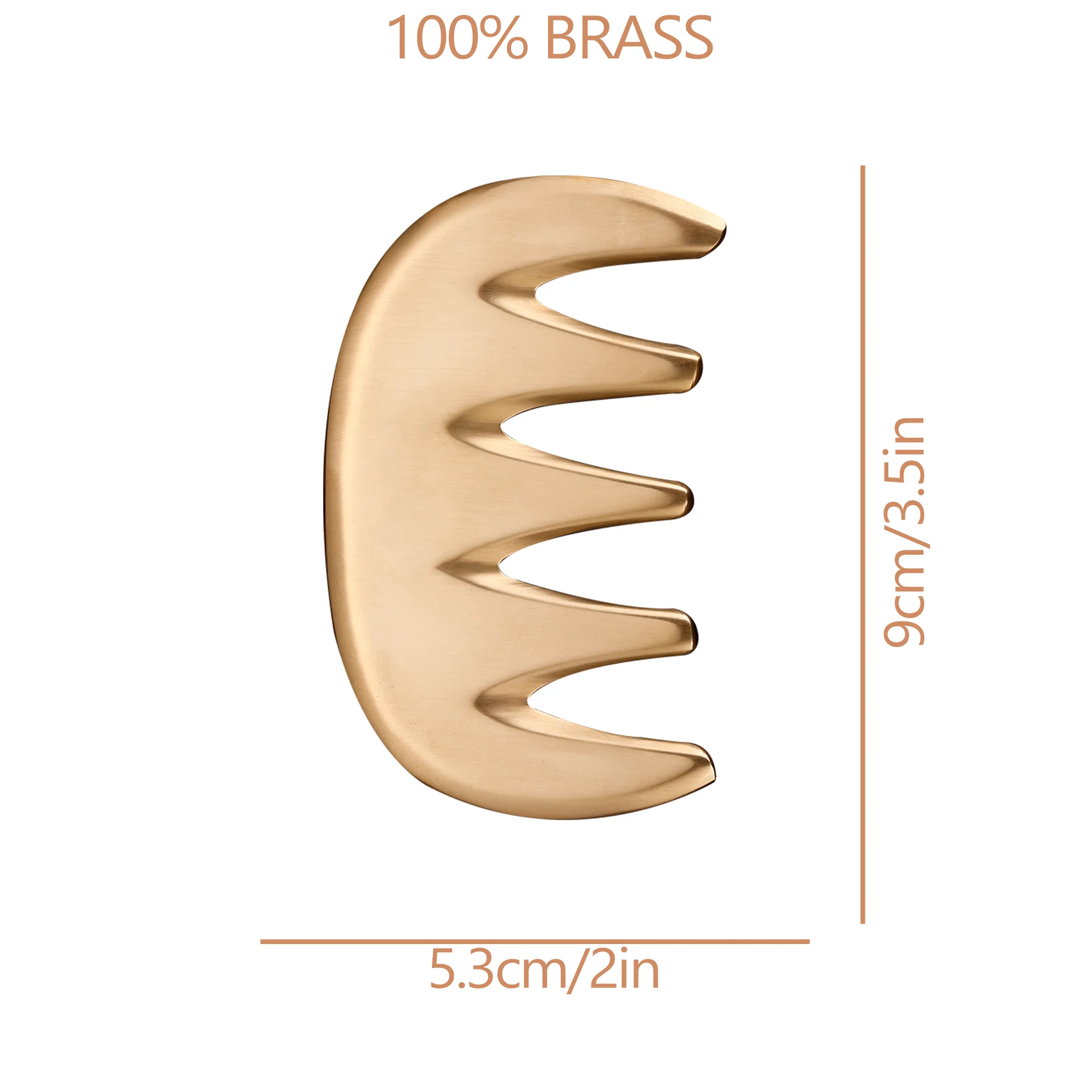 Pure brass massage gua sha comb hair special scalp neck mammary gua sha acupoint massage meridian comb