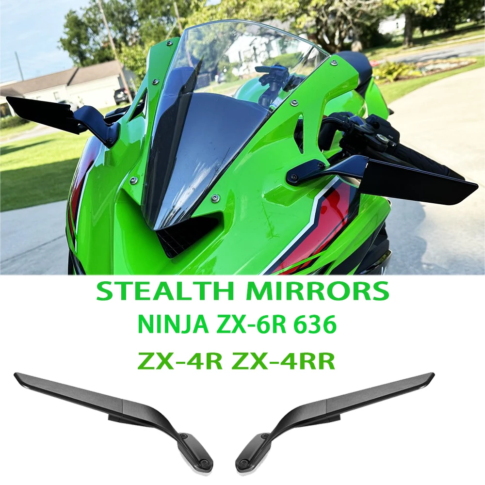 

Motorcycle Stealth Mirrors for NINJA ZX6R ZX4R ZX-4R ZX-4RR NINJA 636 for KAWASAKI Ninja ZX-6R NINJA636 Accessories Mirror ﻿