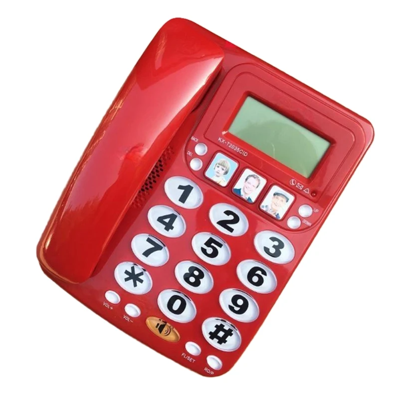 2035CID Advanced Landline Phone with Large Button Caller Display Speed Dial Adjustable Tone Handsfree Function English