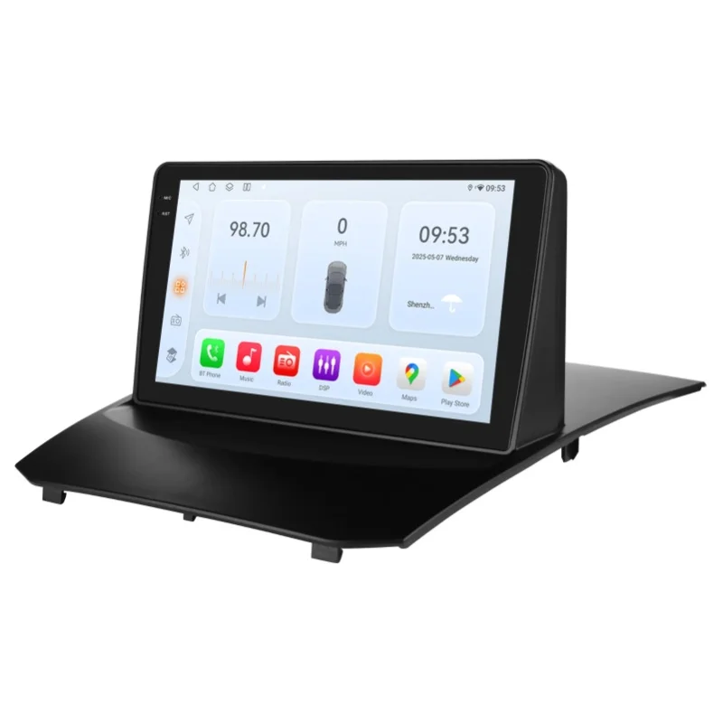 OSSURET Schnelle Lieferung 9 Zoll 2 Din Android 14 Autoradio für Ford Fiesta 2009 - 2017 mit Qualcomm Snapdragon 6115 Octa-Core GPS-Navigation Bluetooth Freisprecheinrichtung SWC Wireless Carplay