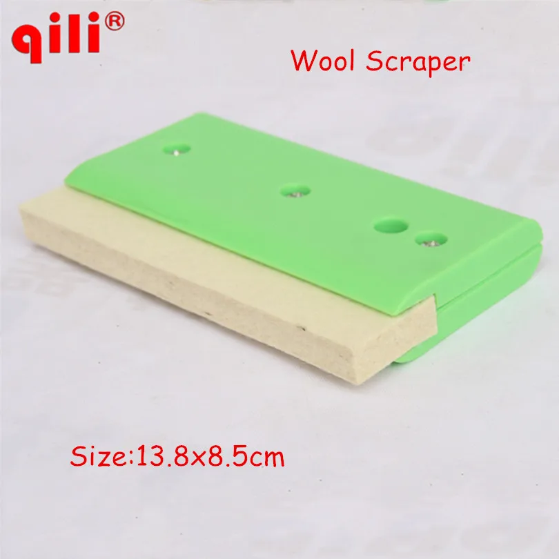 QH-14 Wool Scraper Blades Single Side Wool Squeegee Tool Squeege Car Wrap Tool white Squeegee Fiber Wrapping Scraper Tools