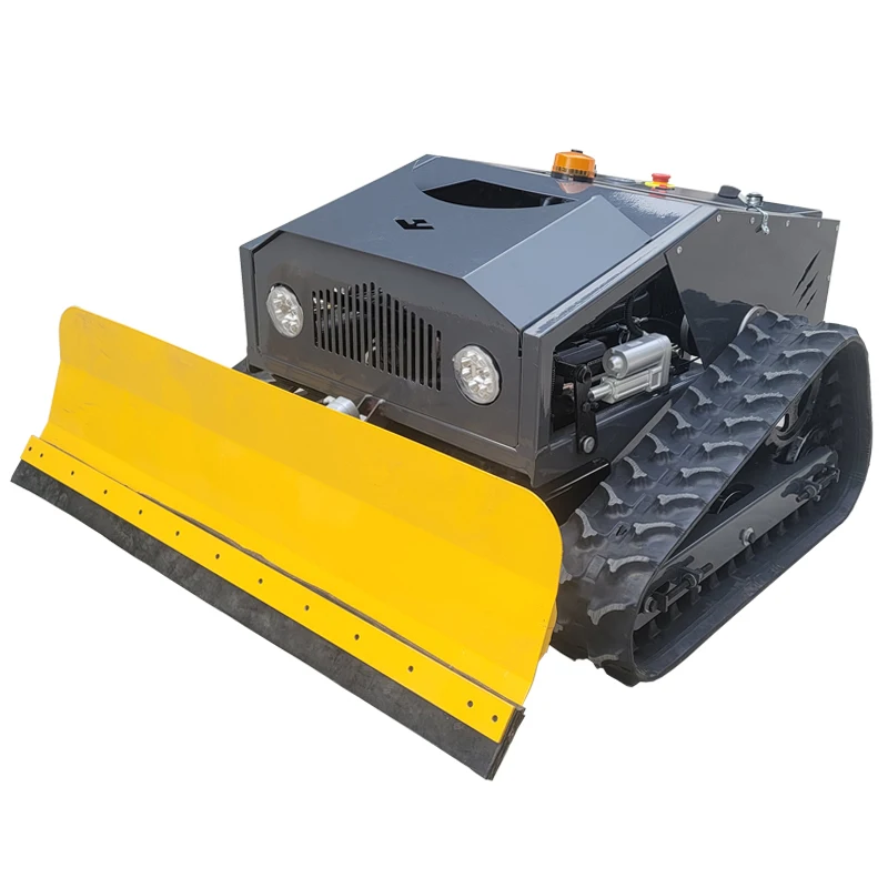 Customized Color 7.5HP 9HP Electric-Start Remote Control Mini RC Robot Lawn Mower With Snow Plow Attachments