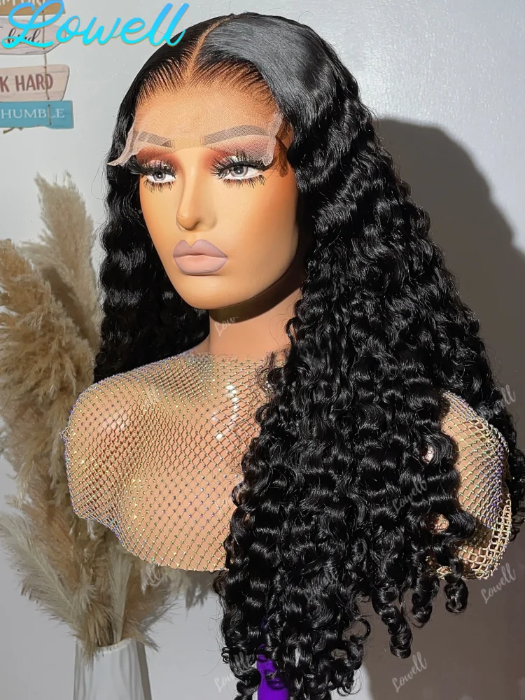 

200 Density Burmese Curly Hair Wig 13x6 HD Lace Frontal Loose Deep Wave Wig 13x6 HD Lace Front Virgin Human Hair Wigs for Women