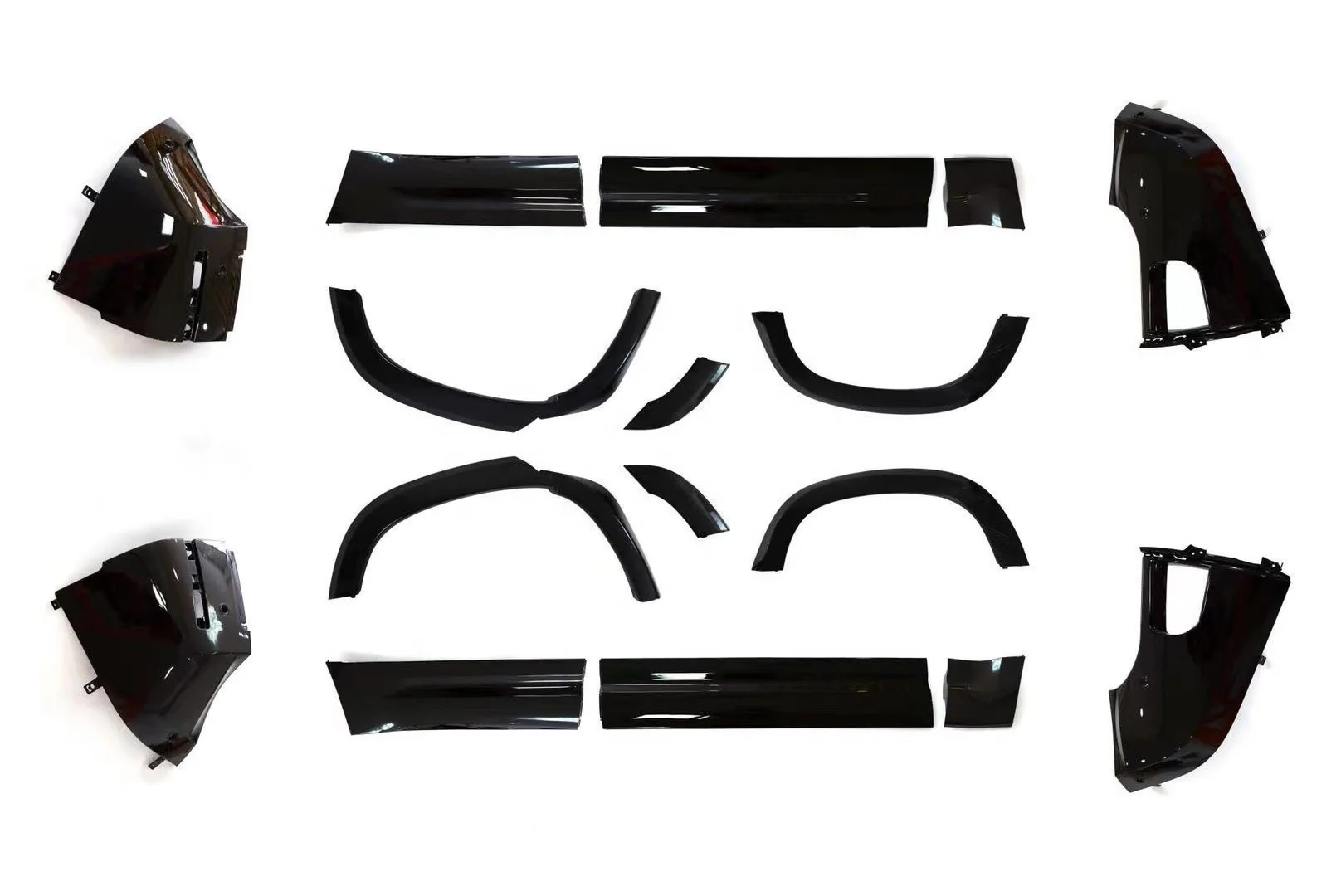 

For Bodykit All Glossy Black Car Accessories Body Parts Front Bumper