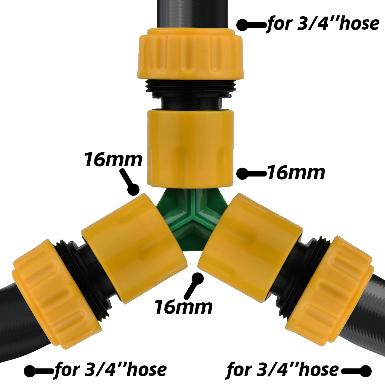 KESLA 6pc 3/4 1/2 inch Garden Hose Pipe Repair Connector Fitting Tubing Quick Connection for Drip Irrigation Watering Greenhouse