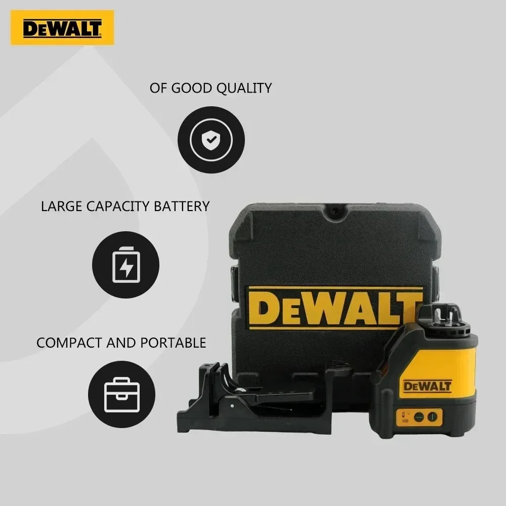 DEWALT DW088CG Laser Level 2-Line High Precision Cross Green Light Automatic Alignment Rechargeable Portable Laser Level Tool