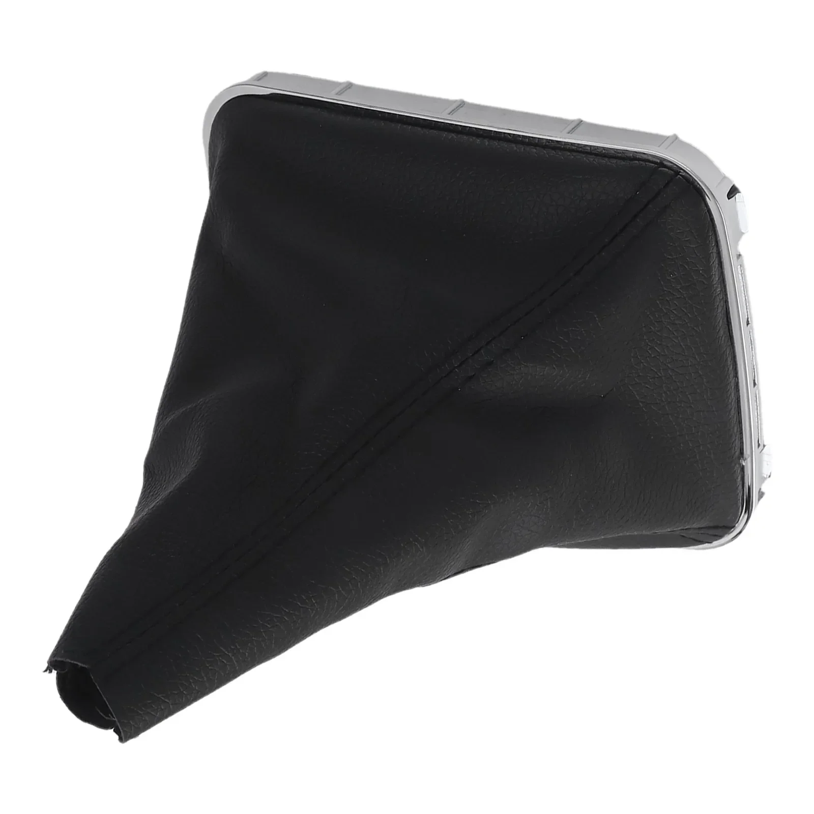 

As Shown In The Figure Dust Cover Black Leather Gear Gaiter Boot ABS Plastic Material Enhances Vehicle Interior