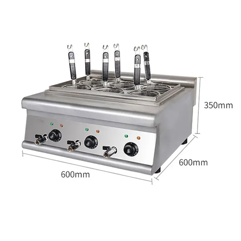 Electric-Heated Malatang/Noodle Cooker – 220V 6-Compartment Unit (Suitable for Home or Commercial Use)