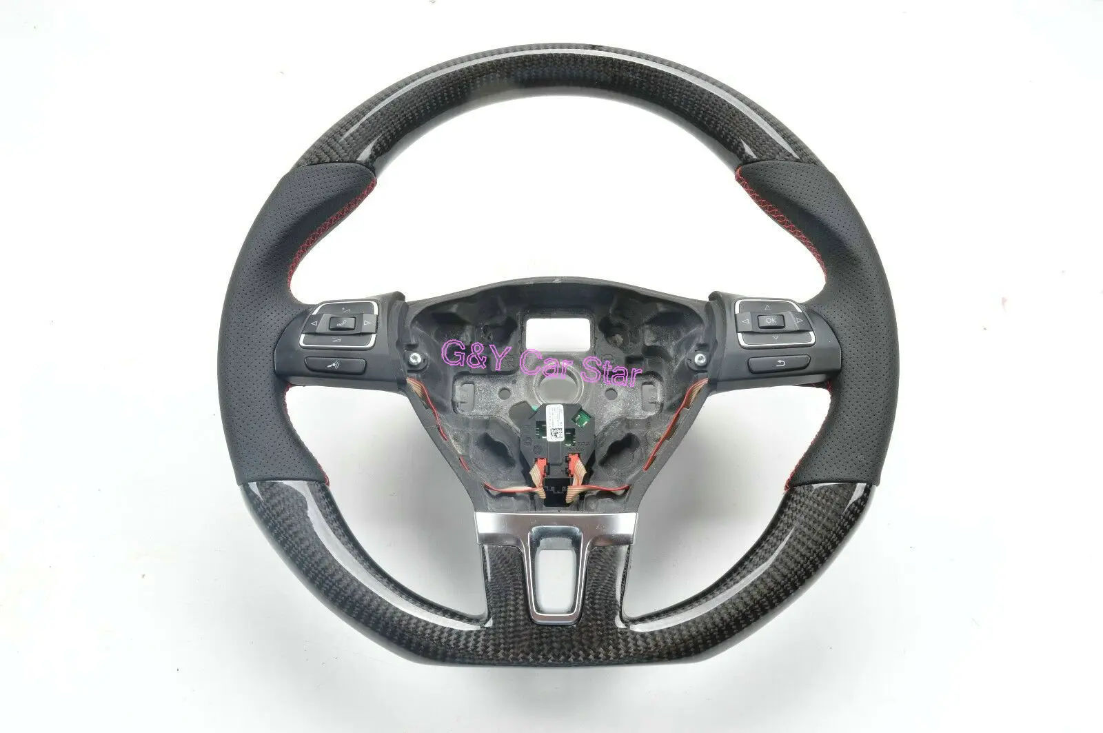 100% Real Carbon Fiber Car Steering Wheel For VW Volkswagen Passat Magotan Scirocco Tiguan Passat B7 Passat CC Jetta MK6