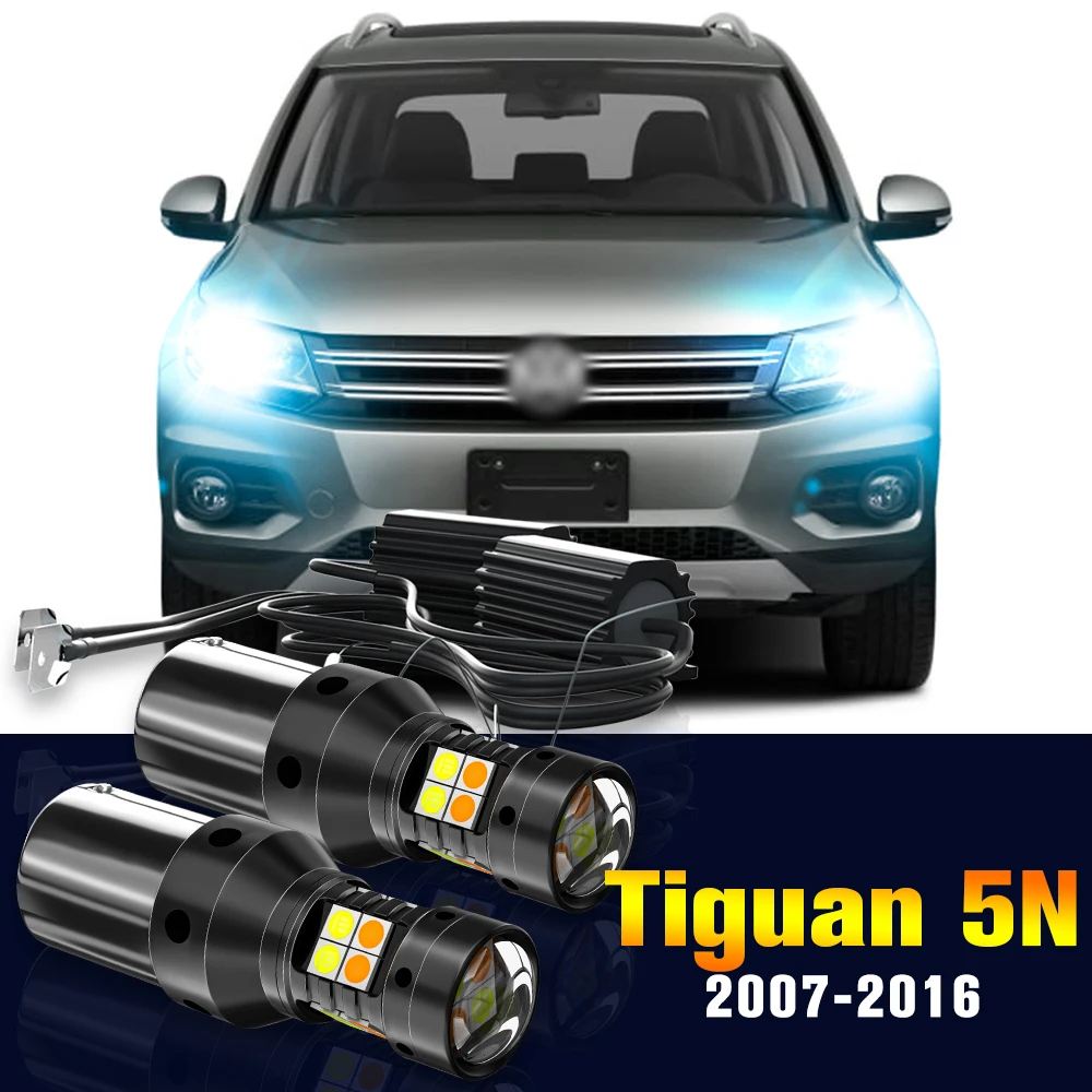 

2pcs LED Dual Mode Turn Signal+Daytime Running Light DRL Lamp For VW Tiguan 5N 2007-2016 2008 2009 2010 2011 2012 Accessories