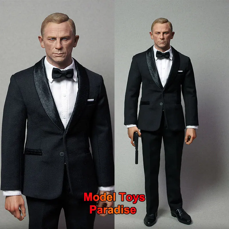 

ELEVEN EXK004 1/6 Men Soldier Secret Service Black Uniform Daniel Craig Full Set 12inch Action Figure Collectible Toys Gifts