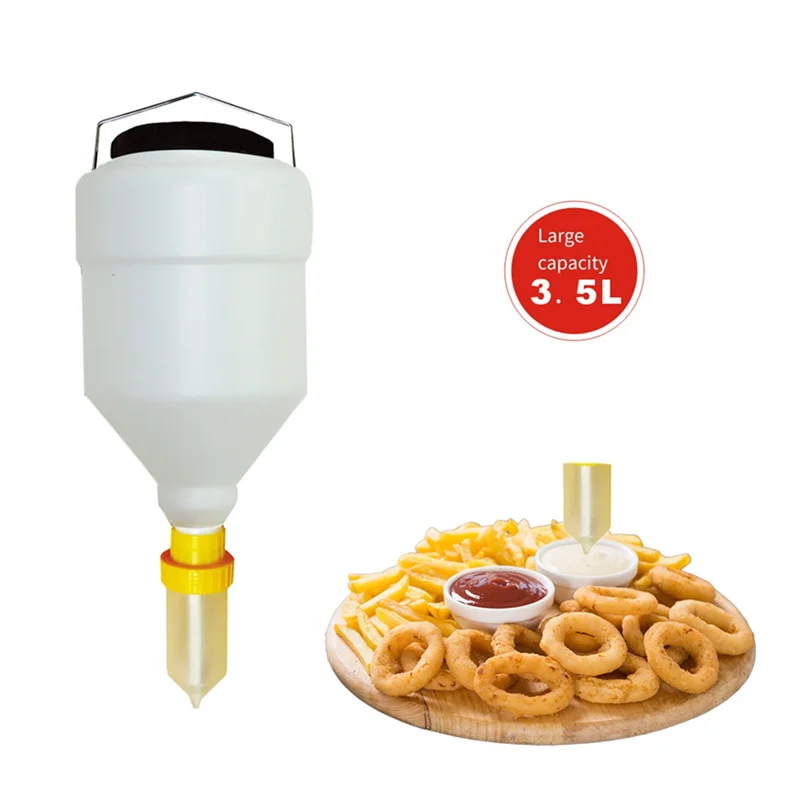 Stabil – 3,5 l Soßenflasche, Soßen-Quetschflasche, hängender Soßenspender, Quetschflasche, hängender Soßenspender, großer Durchmesser