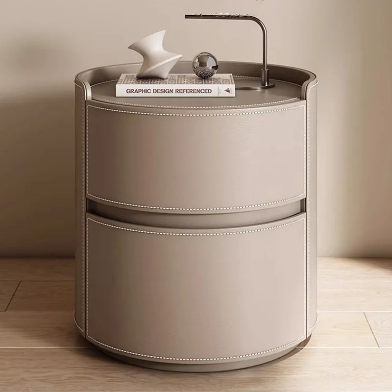 Unique Beautiful Nightstands Minimalist With Storage Nordic Round Nightstand Cute Space saving Mesa De Cabeceira Furniture