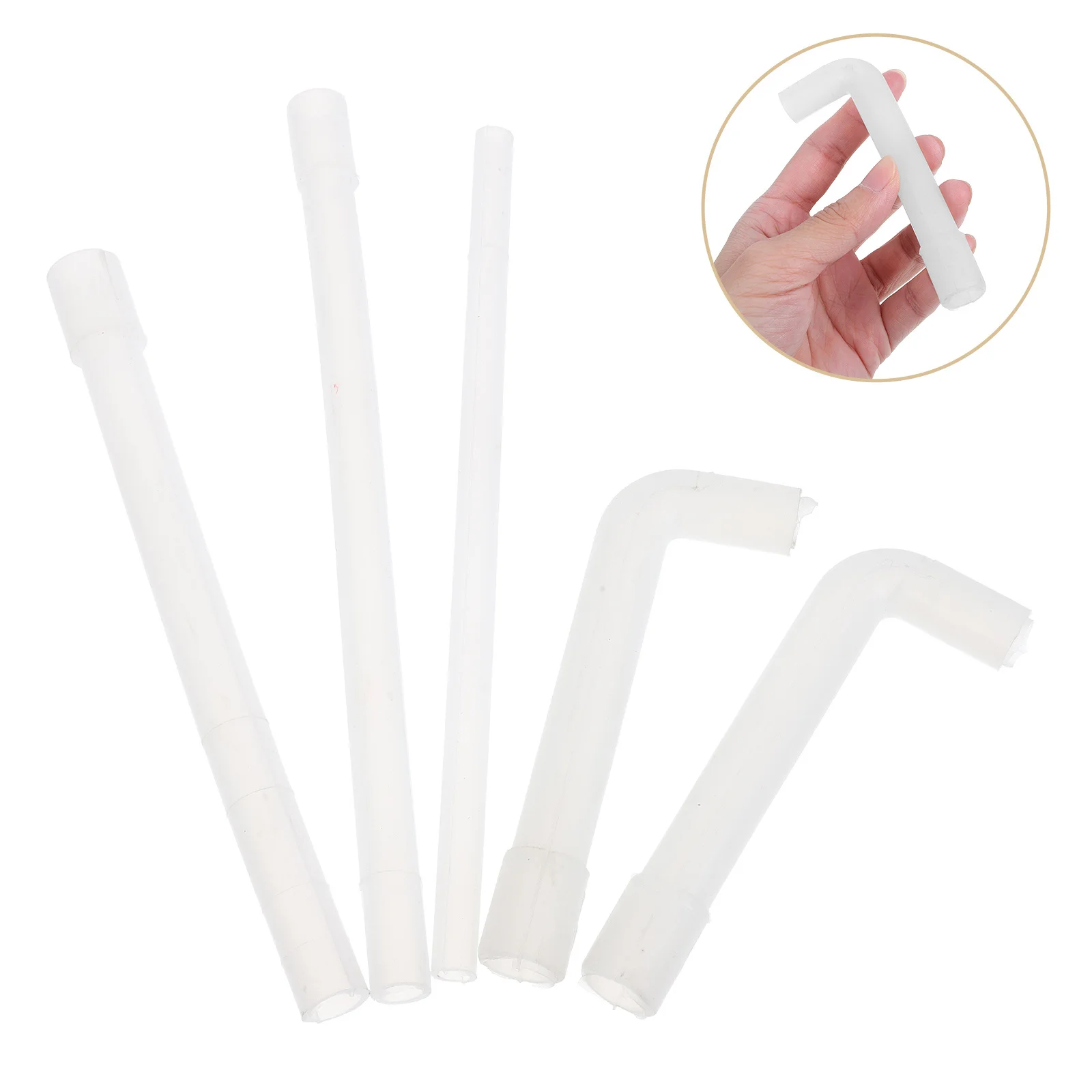 

5pcs Water Dispenser Hose Replacement Tubing for Pumps High Temperature Silicone Flexible Durable Pressure Tolerance Easy