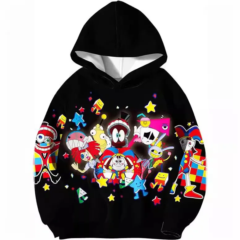 

3D Magical Digital Circus Anime Christmas Hoodie Digital Fabric Manufacturer Direct Sales Male Y2k Fashion Toys Anime Cartoon
