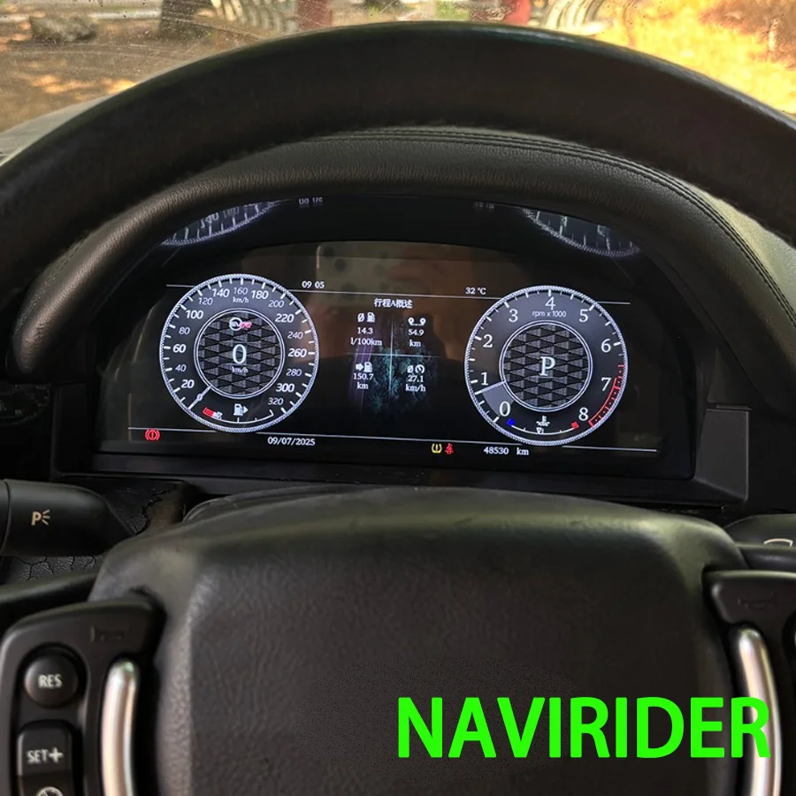 Écran d'affichage numérique LCD de tableau de bord virtuel 12,3'' pour Land Rover Range Rover V8 2002-2009