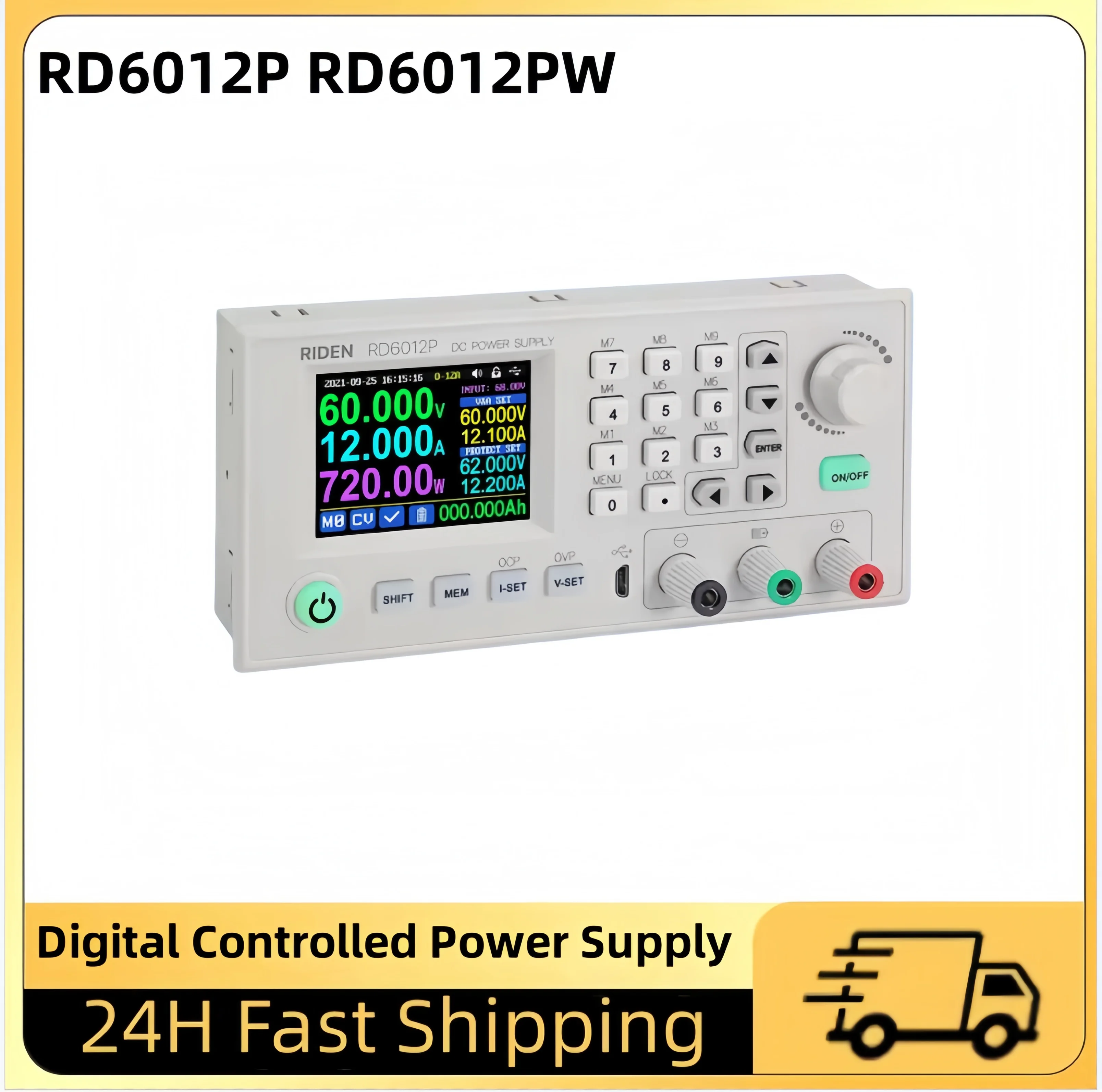 RD RD6012P RD6012PW USB WiFi 5 Digit DC to DC Voltage Step down Power Supply Adjustable buck converter voltmeter 60V 12A