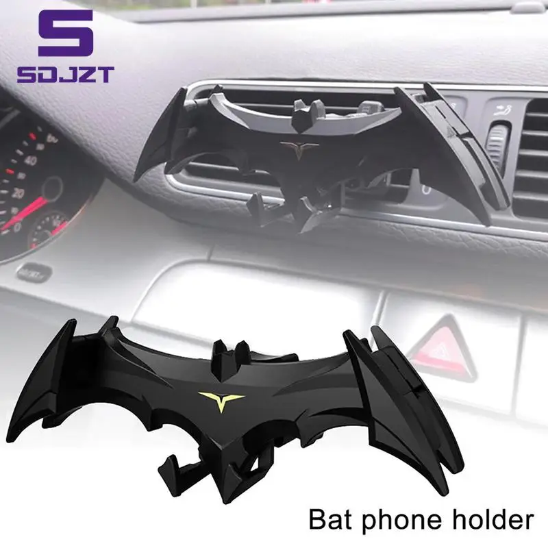 1PC Bat-shaped Gravity Buckle Type Car Phone Holder Air Outlet Navigation Support Frame Suitable For All 4-6.5 Inch Devices