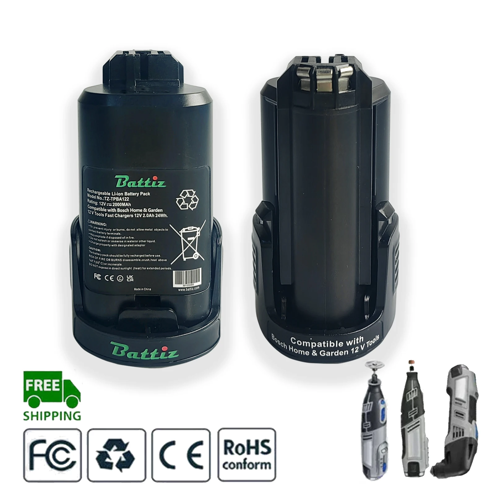 

2.0Ah Replacement Lithium Battery For DREMEL B815-01 12V Volt MAX 8240 8250 8260