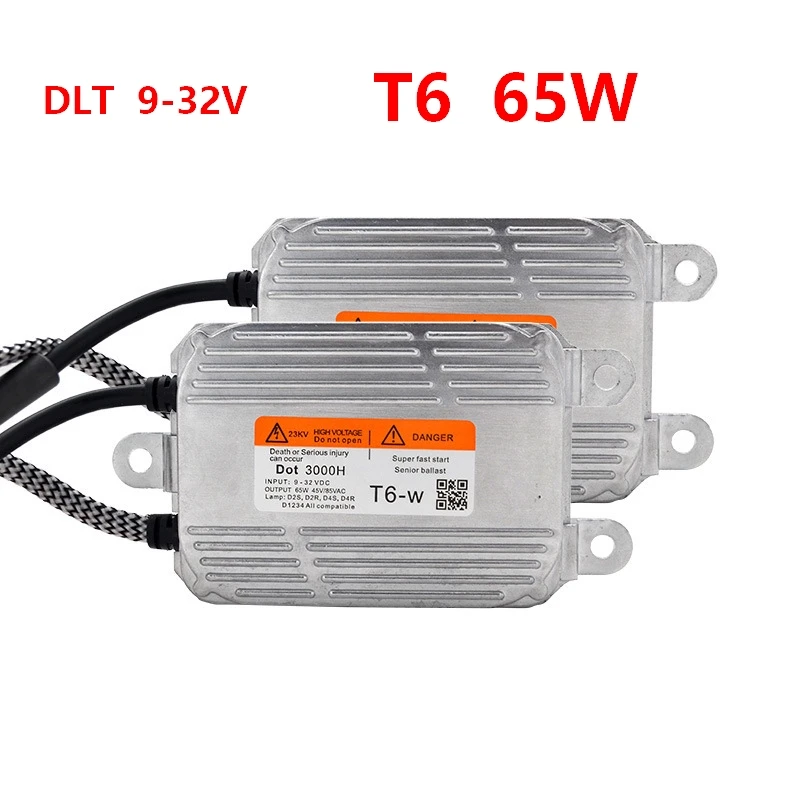 Genuine DLT T5 55W 65W 70W HID Ballasts Premium 6500LM  For H1 H3 H7 H11 HB3 HB4 9012 D2H 12V AC Cars HID 55w Reactors