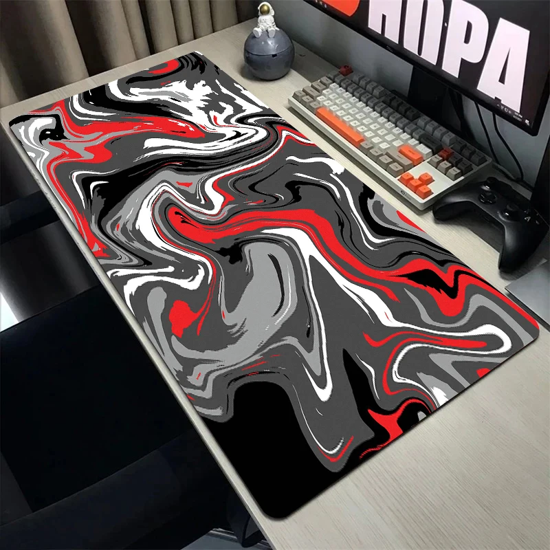 

Gaming Mousepad XXL Keyboard Table Speed Desk Mat Anime 900x400 Blue Mat Liquid Strata Art Mouse Pad Office Accessories for Desk