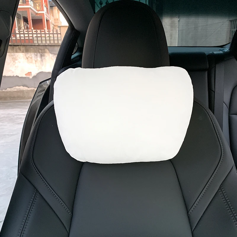 For Tesla Model Y Model 3 Car Seat Headrest Neck Pillow Model S Model X Soft Comfort Memory Cushion Protect Cover Accessories