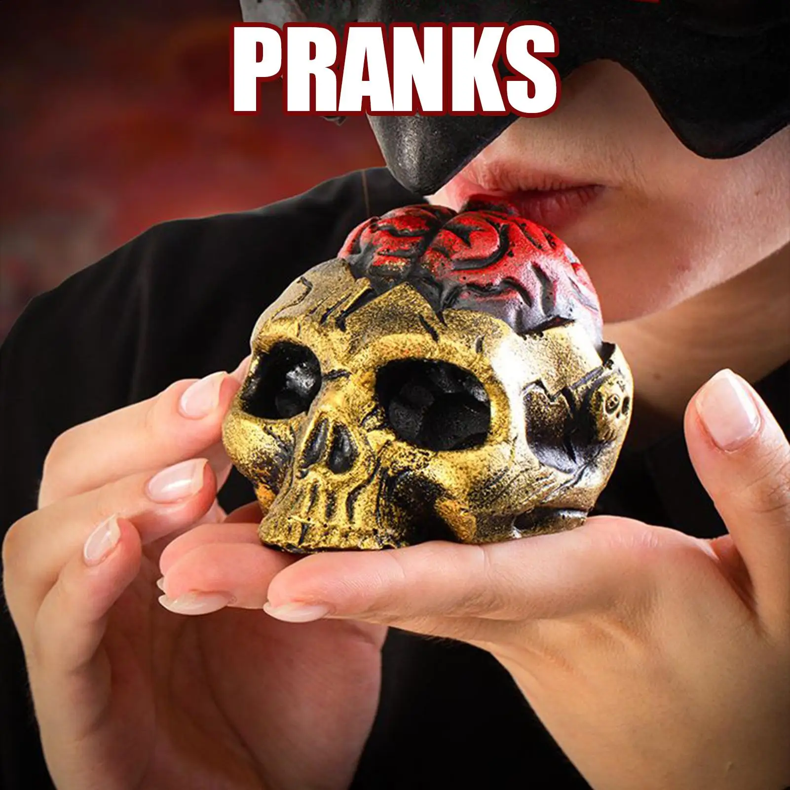 

Свисток с черепом, свисток на Хэллоуин, страшный дизайн мозга, розыгрыш, предупреждающий инструмент для молодежи, реквизит для фотосессии, кемпинга, пешего туризма, ночного времени с привидениями