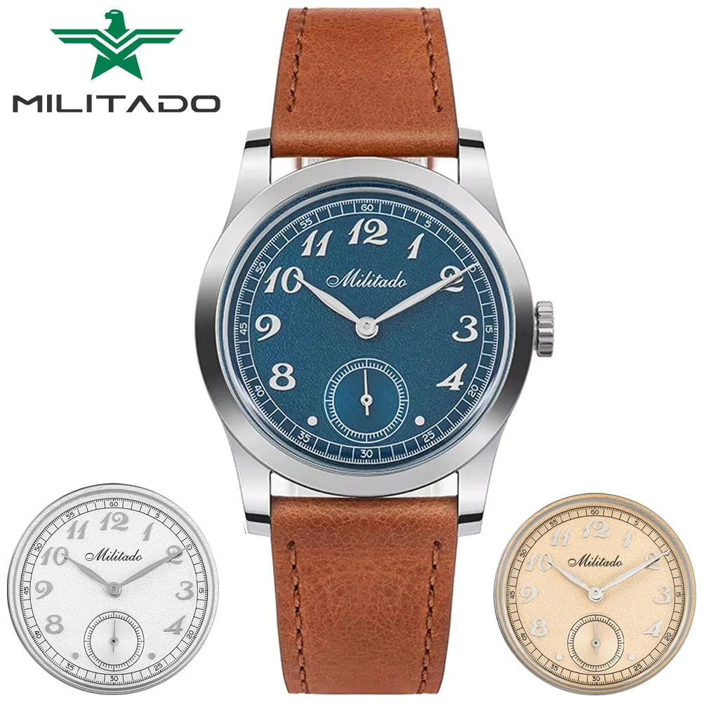 Militado ML01 Quartz Watch VD78 Movement 100m Water Resistance Wristwatch Domed Hardlex Crystal Stainless Steel Business Watches