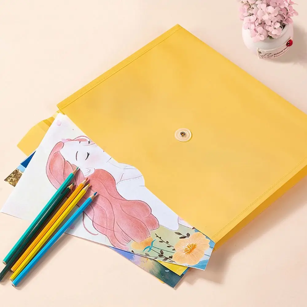 5 Color Receipt Durable A4 PP File Folder Large Envelopes Document Organiser Waterproof Archive Folder School Office