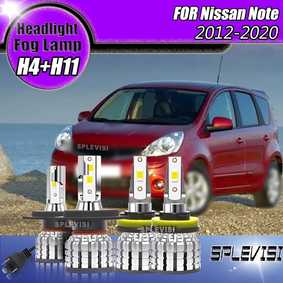 

SPLEVISI LED Headlight Fog High-Quality CSP Chips 9003/H4 H11/H8/H9 For Nissan Note 2012 2013 2014 2015 2016 2017 2018 2019 2020