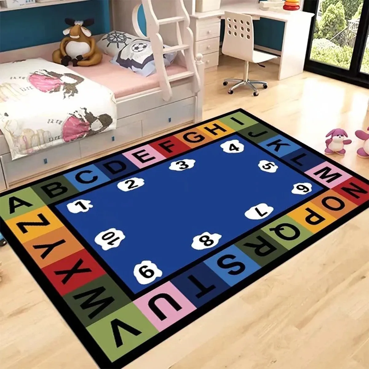 Children's Fun Toy Car Traffic Road Carpet Living Room Sofa Bedroom Study Kitchen Entrance Door Rug Non-slip Home Decor Mat
