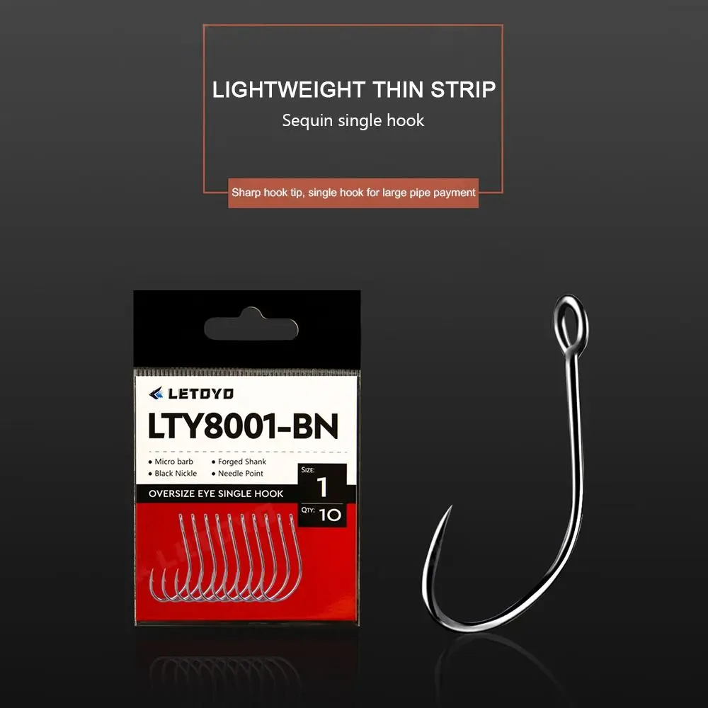 20pcs High Carbon Steel High-carbon Steel fishhook Wide Gap Wacky Weedless Worm Hawksbill Single Hook Bass Fishing Soft Worm