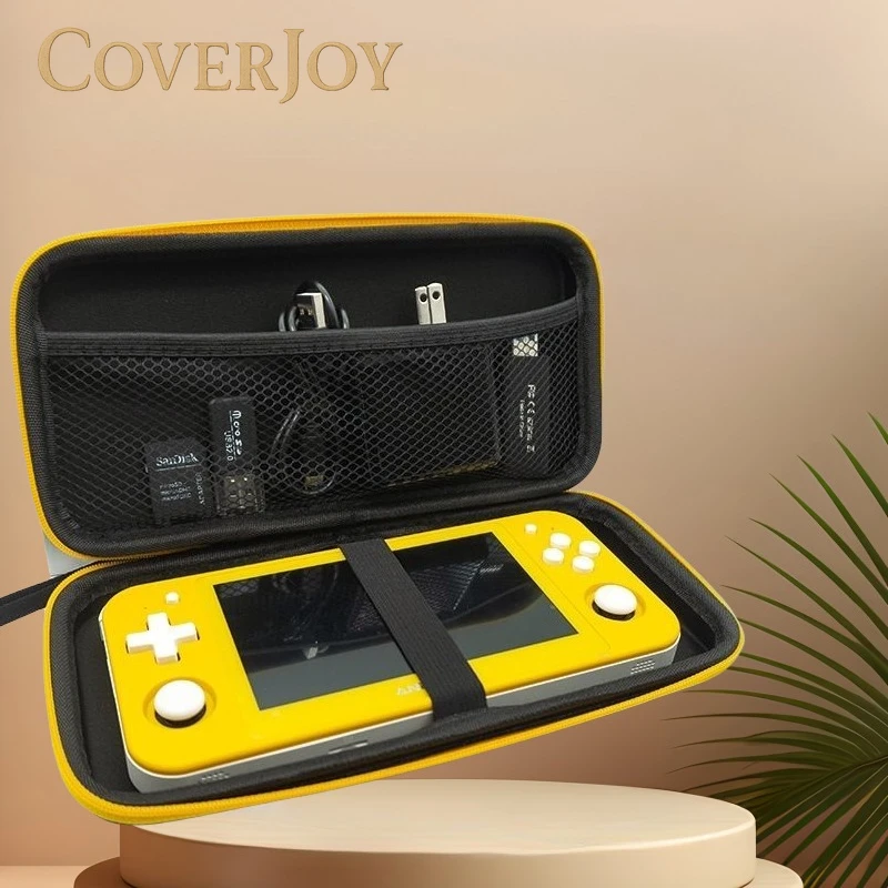 

CoverJoy Жесткий защитный чехол из ЭВА для консоли Anbernic RG505, противоударная портативная сумка для переноски с ручкой для хранения в путешествиях
